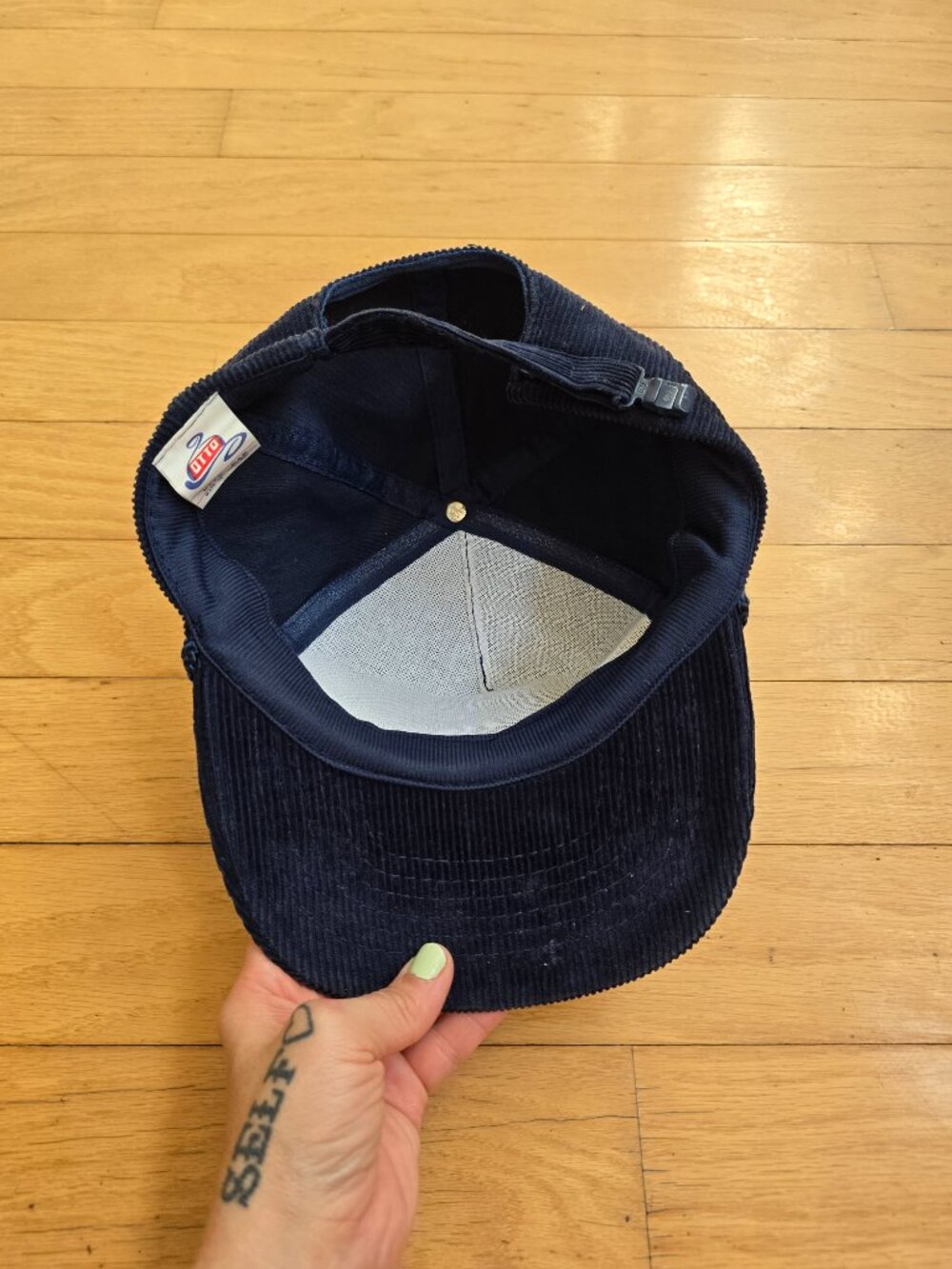 vintage 90's | Los Rios rainbow trout navy corduroy rope baseball hat - Picture 7 of 10